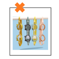 Duikbril Krab roze/blauw